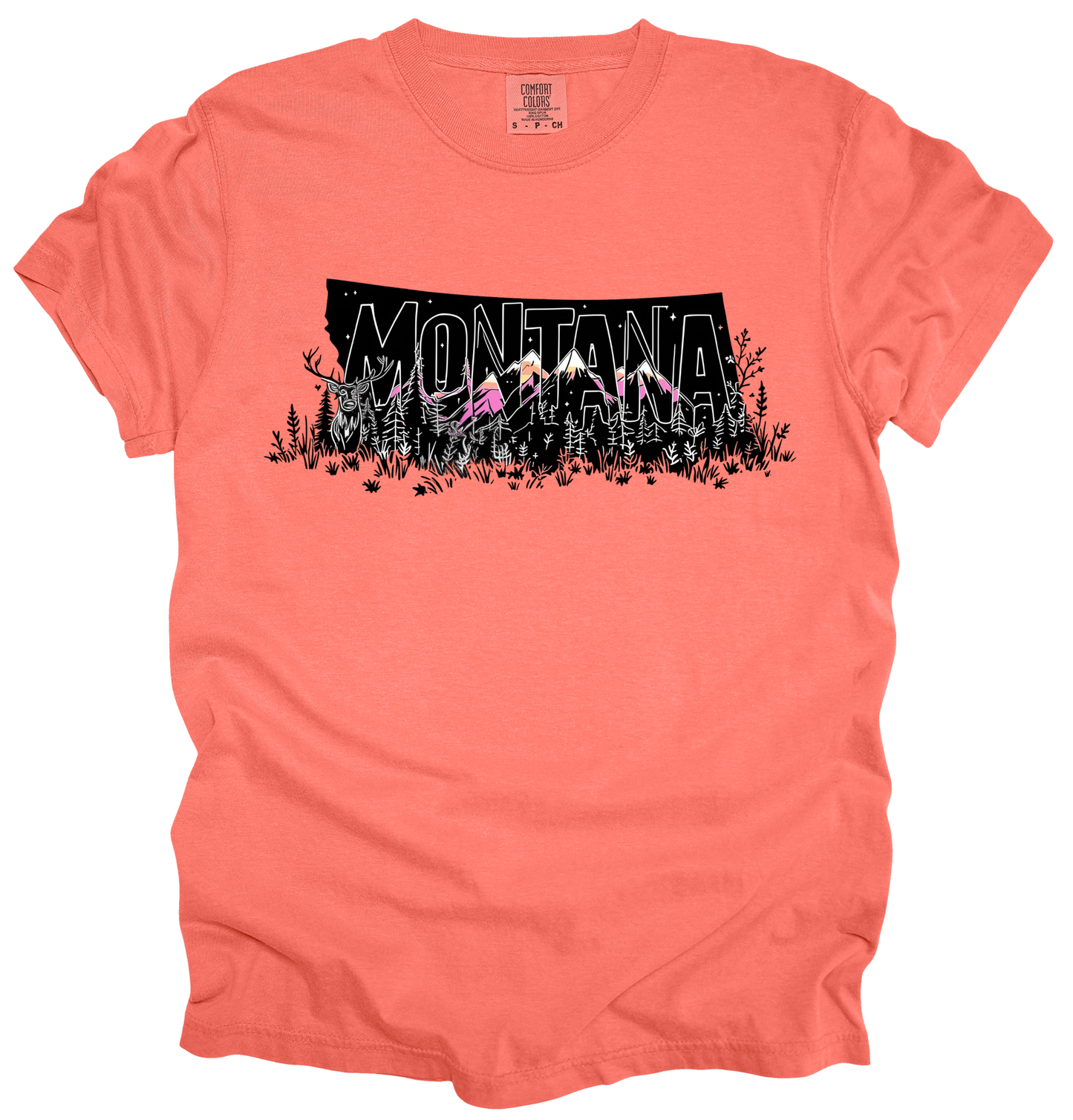 MONTANA NATURE MAP Graphic Apparel | Adult Tee