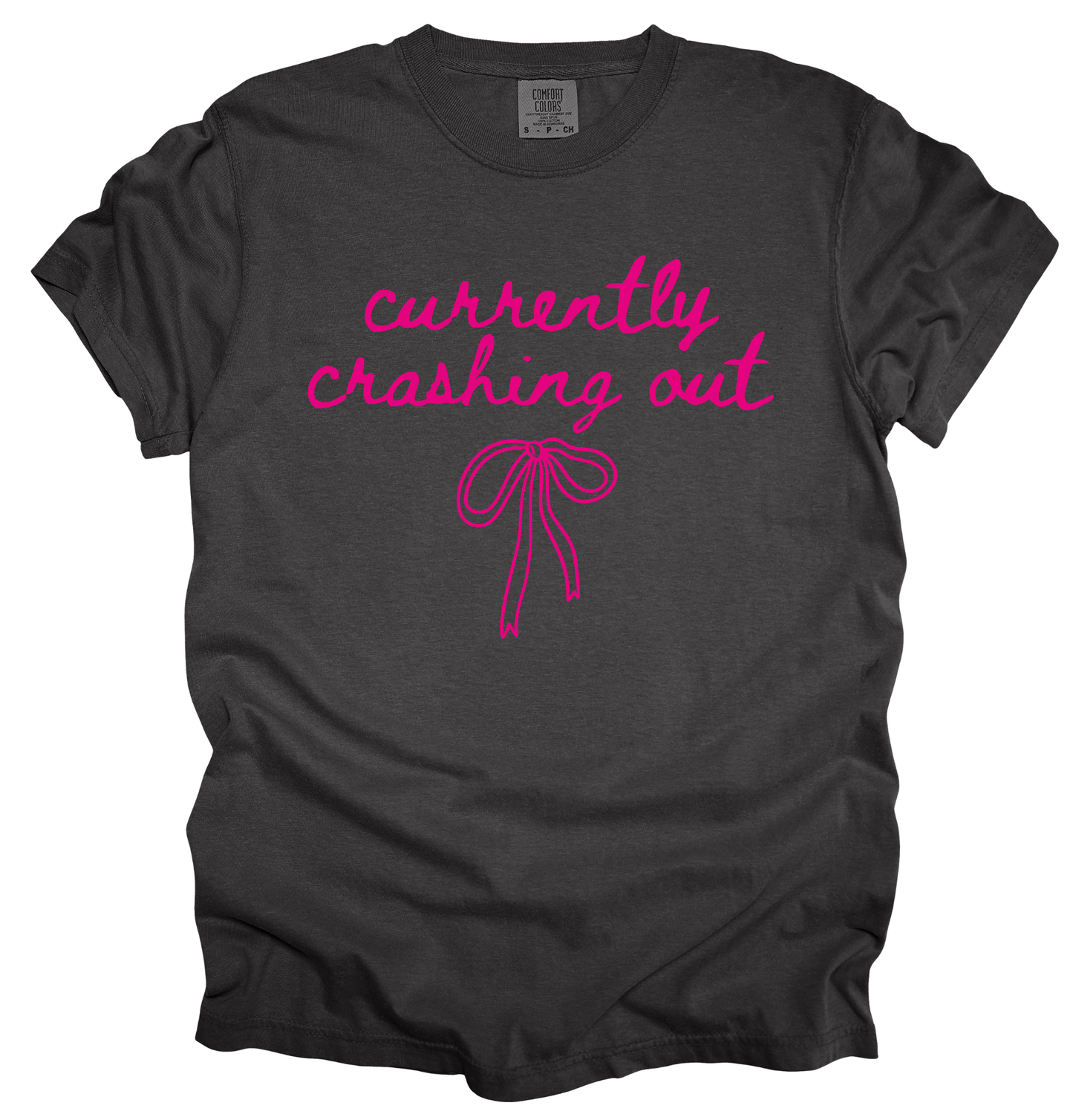 CURRENTLY CRASHING OUT Graphic Apparel | Adult Tee