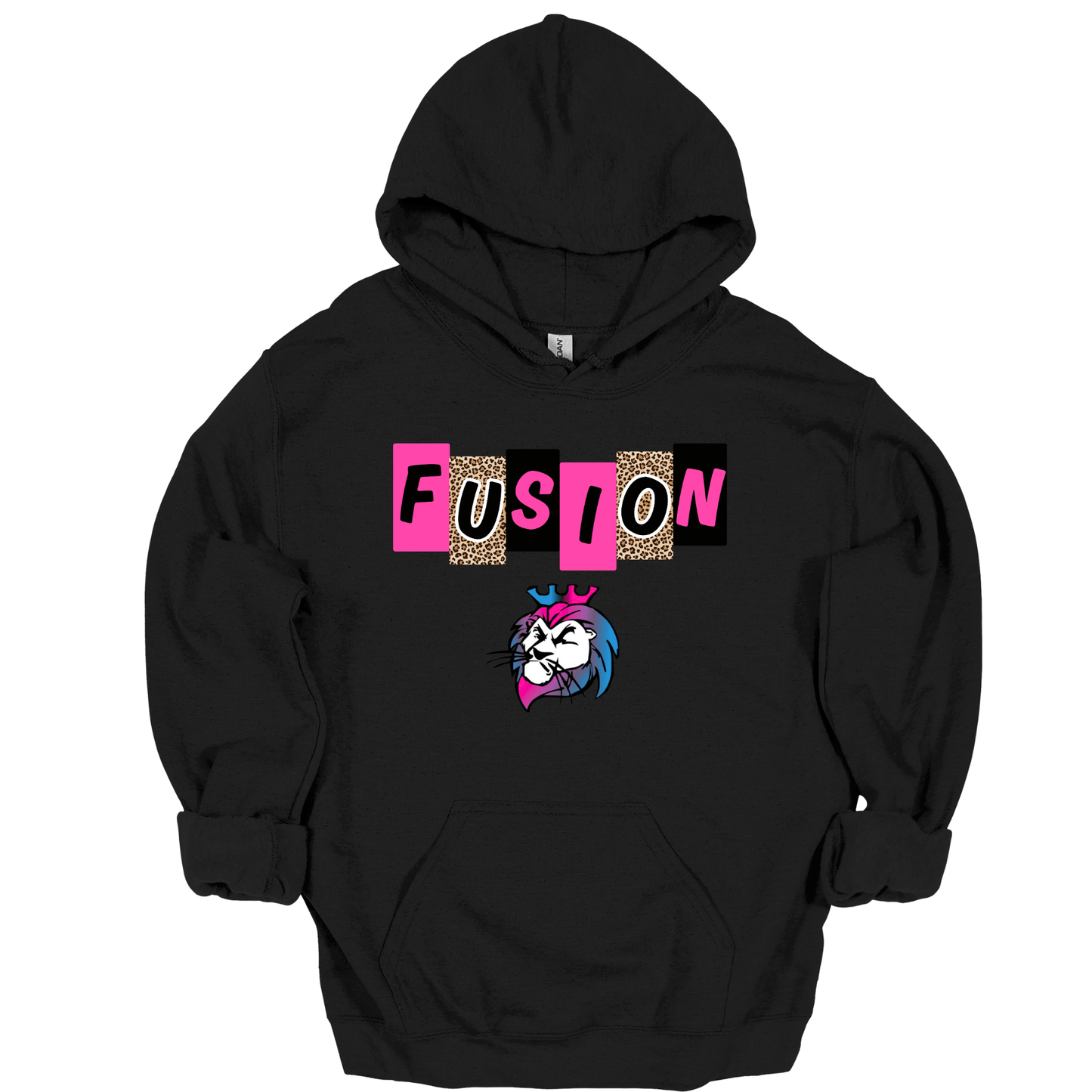 Pink Fusion Leopard Letter Blocks Graphic Apparel | Adult Spirit Wear