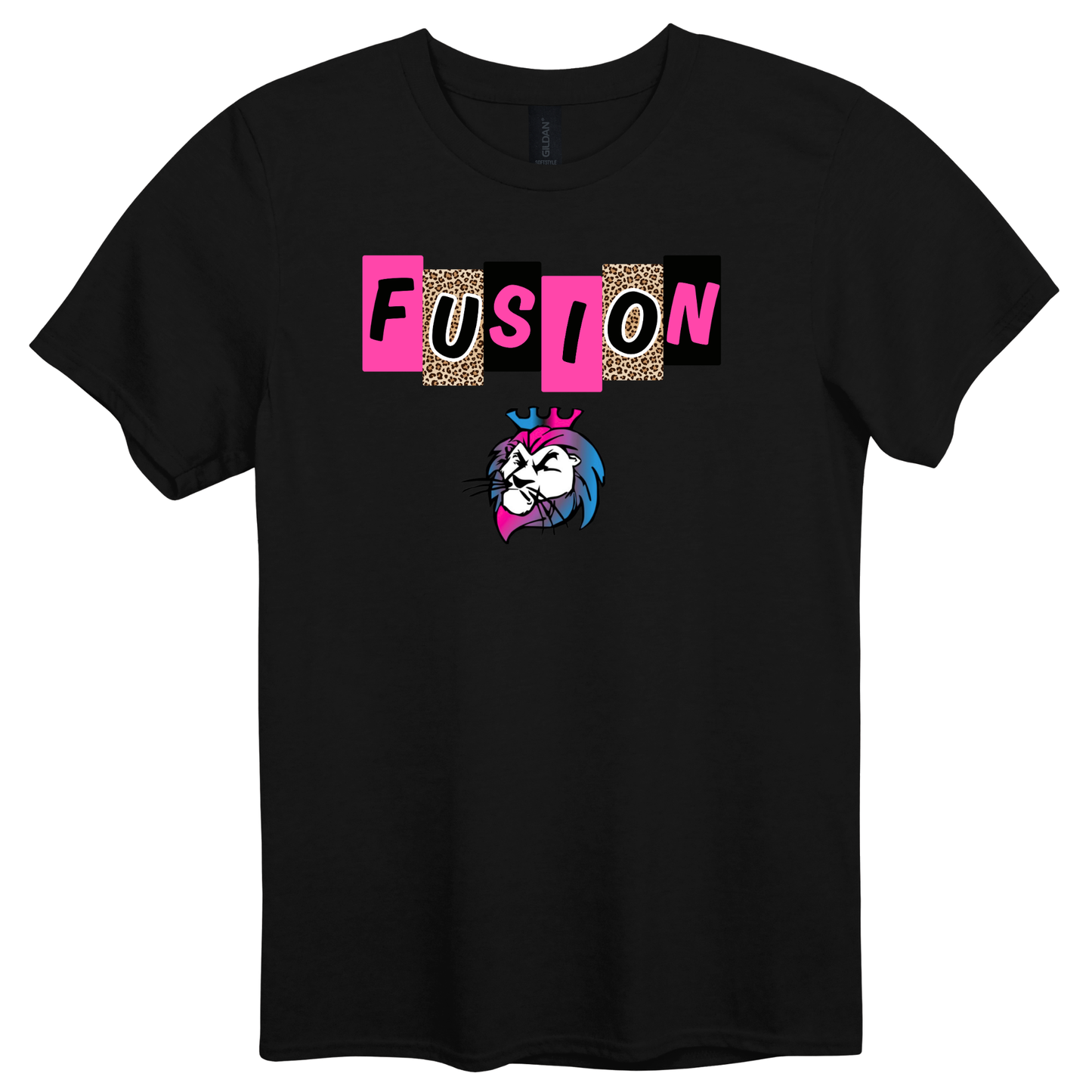 Pink Fusion Leopard Letter Blocks Graphic Apparel | Adult Spirit Wear