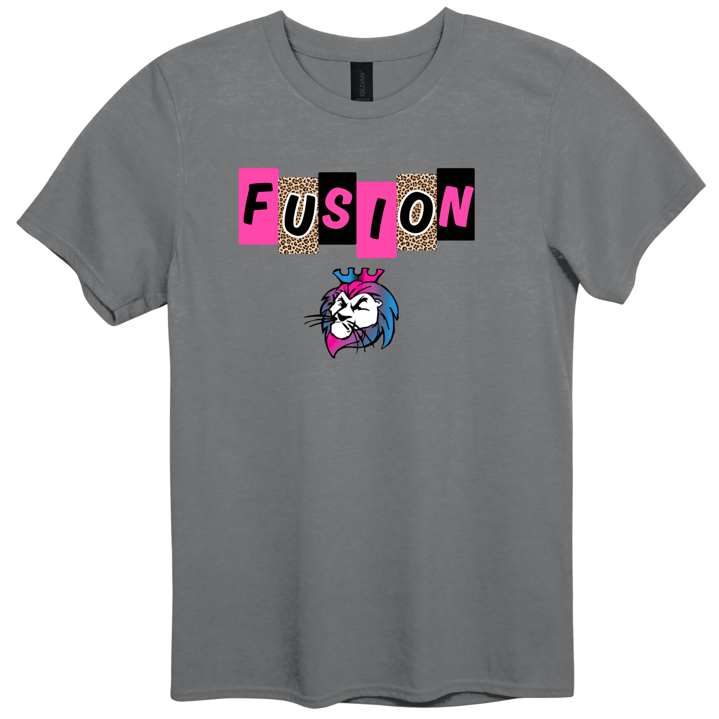 Pink Fusion Leopard Letter Blocks Graphic Apparel | Adult Spirit Wear