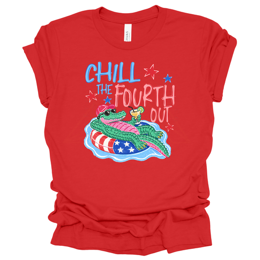CHILL THE 4TH OUT Graphic Apparel | Youth Patriotic Tee