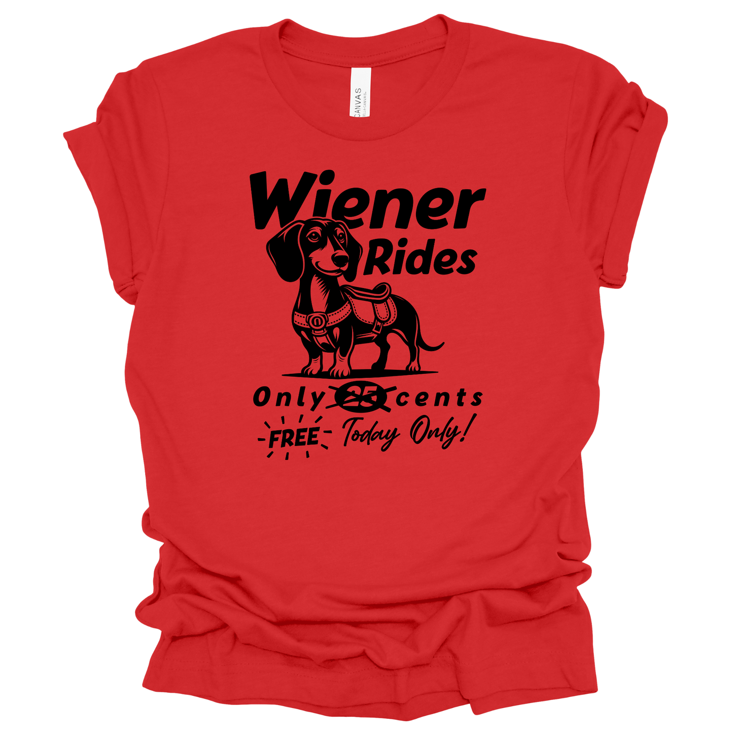 WIENER RIDES Graphic Apparel | Adult Tee