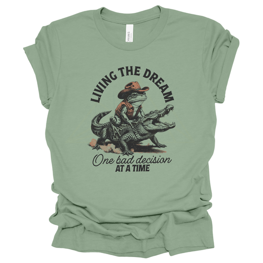 LIVING THE DREAM Graphic Apparel | Adult Vintage Western Tee