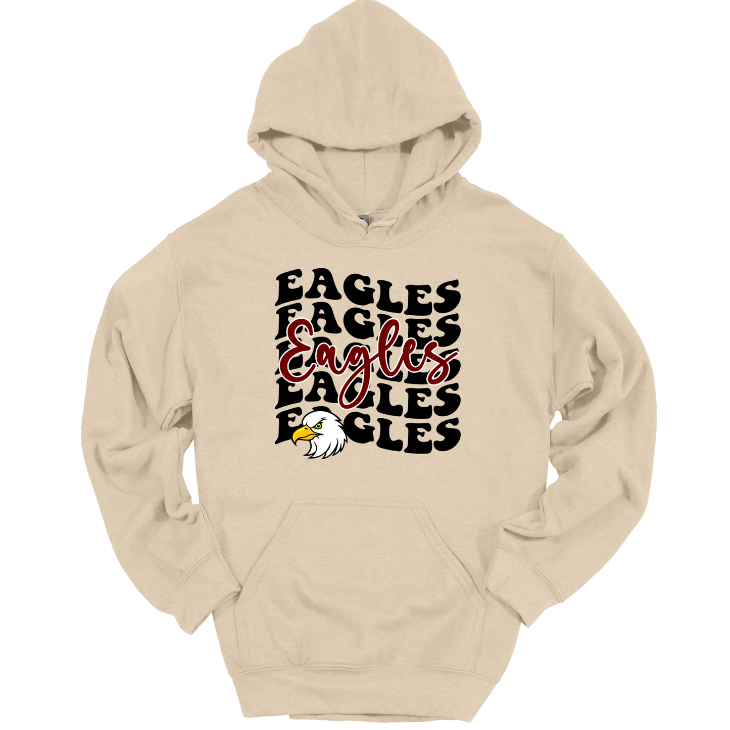 WAVY EAGLES Stacked Graphic Apparel | Adult Spirit Wear
