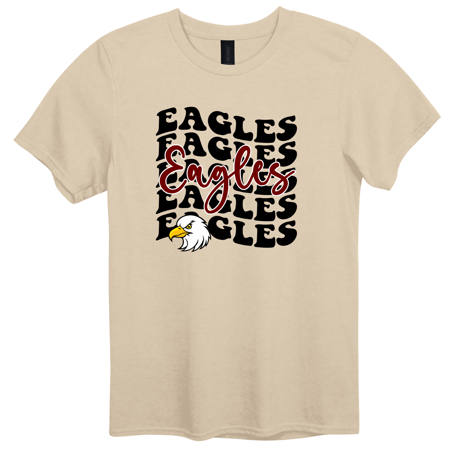 WAVY EAGLES Stacked Graphic Apparel | Adult Spirit Wear