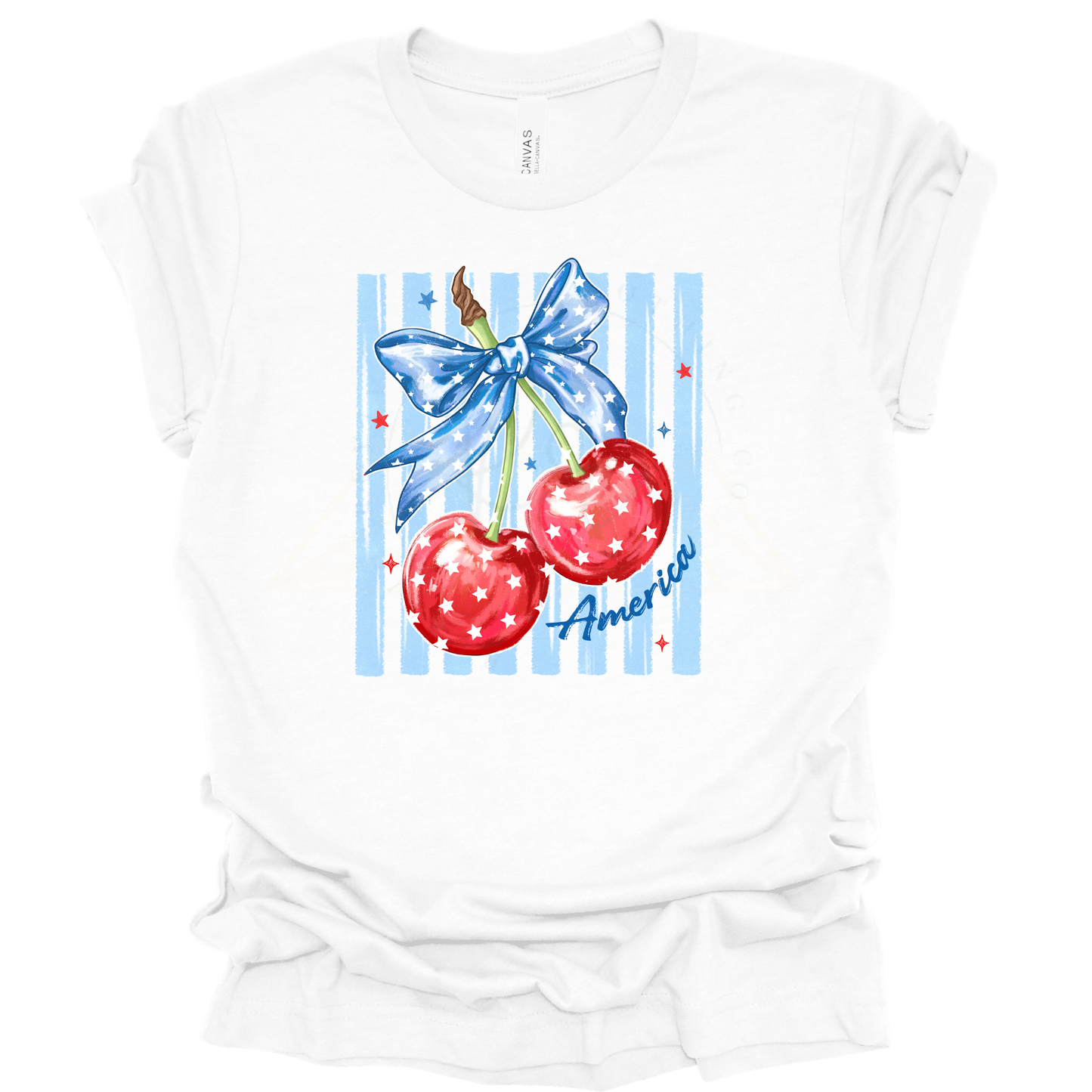 AMERICA CHERRIES Graphic Apparel | Youth Patriotic Tee
