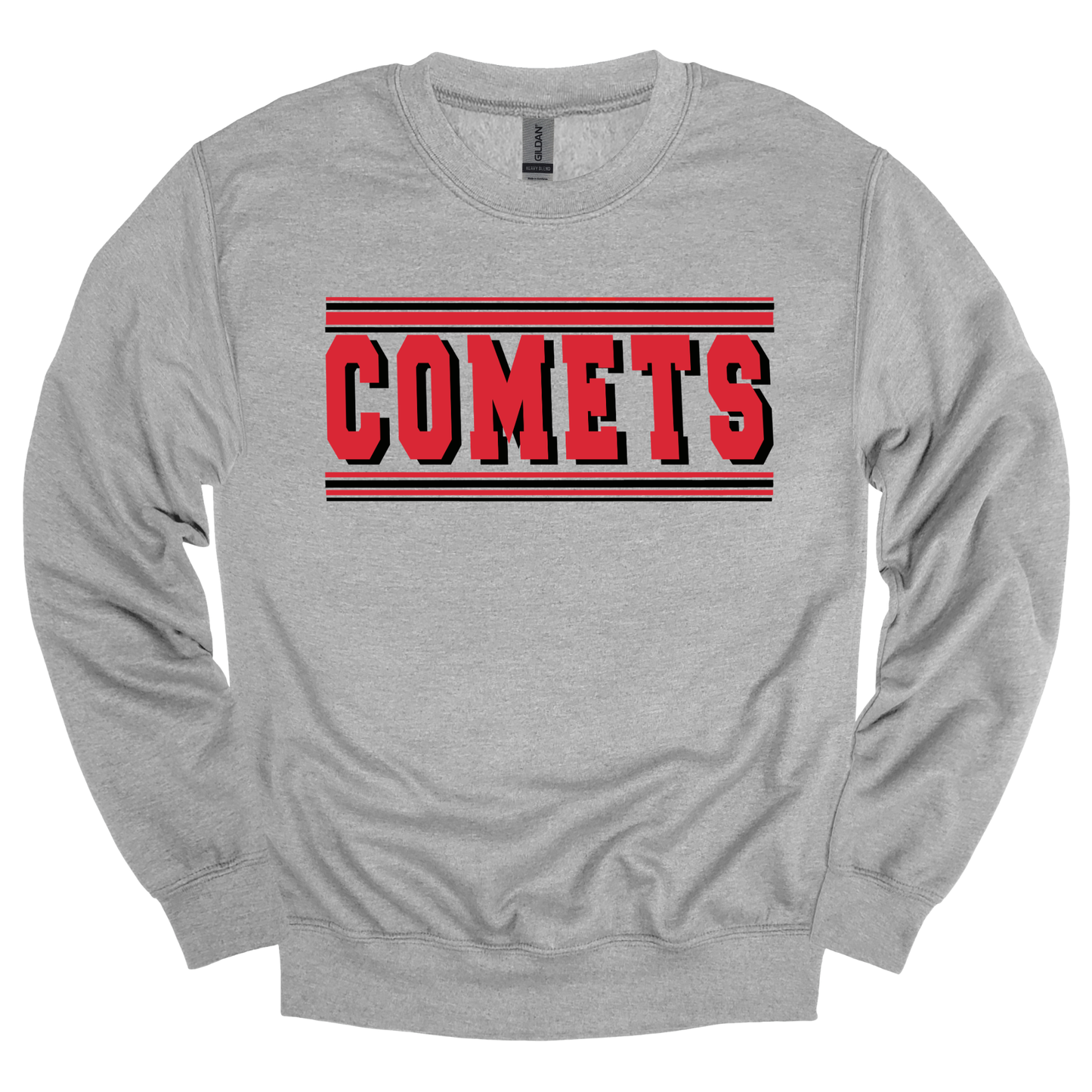 COMETS Vintage Stripes Graphic Apparel | Adult Spirit Wear