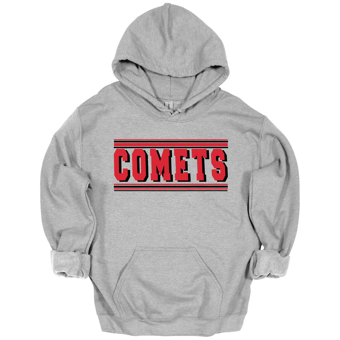 COMETS Vintage Stripes Graphic Apparel | Adult Spirit Wear