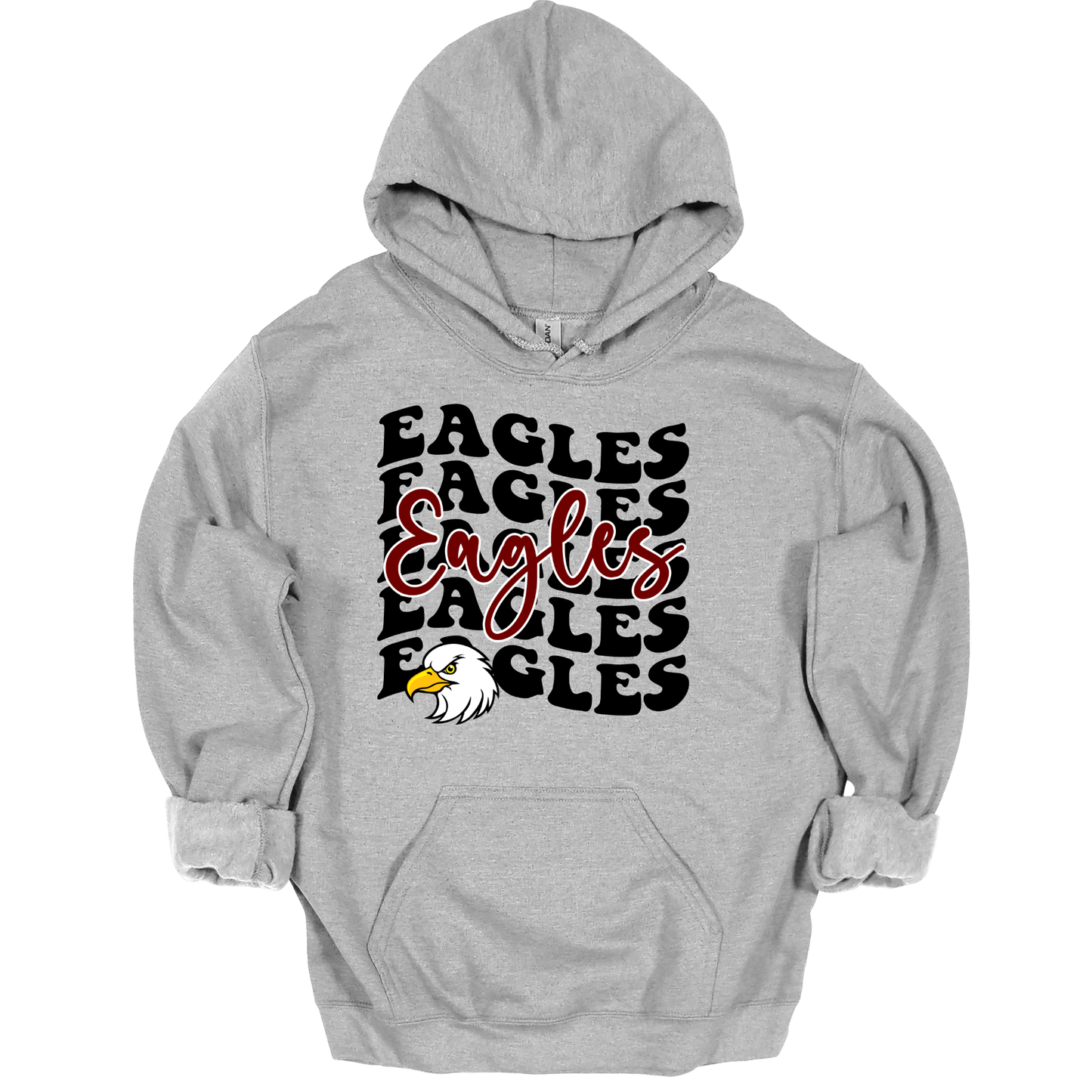 WAVY EAGLES Stacked Graphic Apparel | Youth Spirit Wear