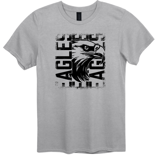 EAGLES Distressed Black Graphic Apparel | Adult Spirit Wear