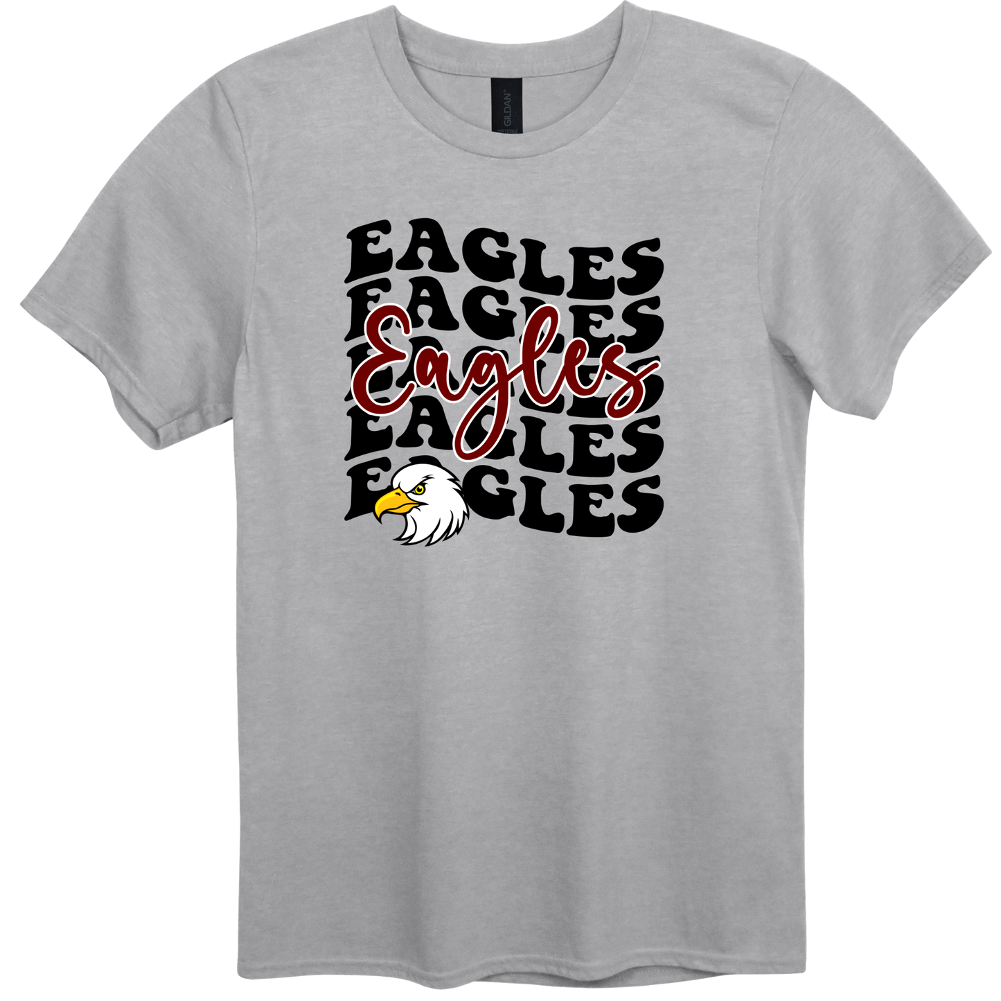 WAVY EAGLES Stacked Graphic Apparel | Youth Spirit Wear