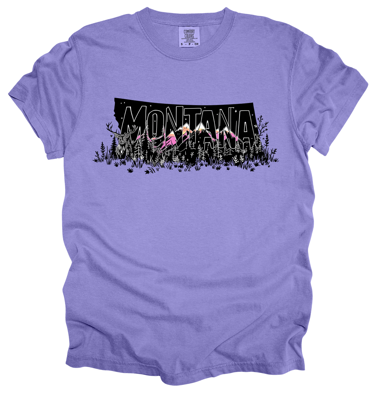 MONTANA NATURE MAP Graphic Apparel | Adult Tee