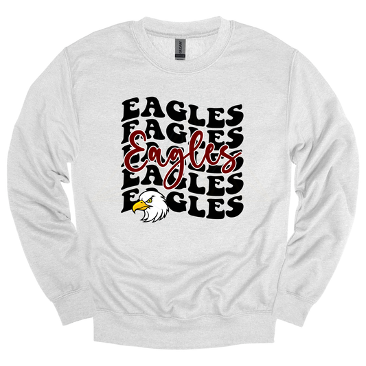 WAVY EAGLES Stacked Graphic Apparel | Adult Spirit Wear
