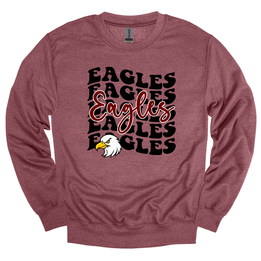 WAVY EAGLES Stacked Graphic Apparel | Youth Spirit Wear