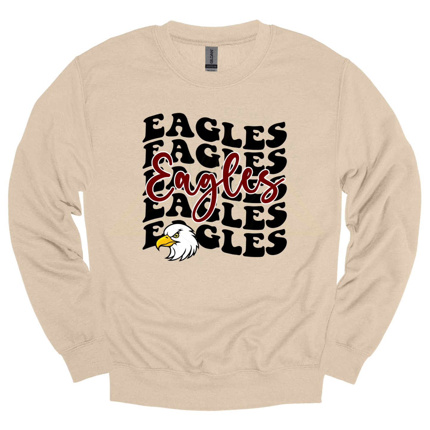 WAVY EAGLES Stacked Graphic Apparel | Adult Spirit Wear