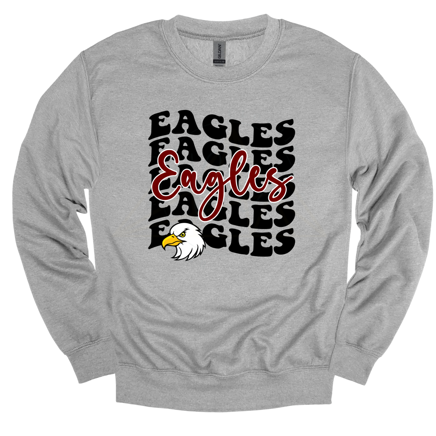 WAVY EAGLES Stacked Graphic Apparel | Adult Spirit Wear