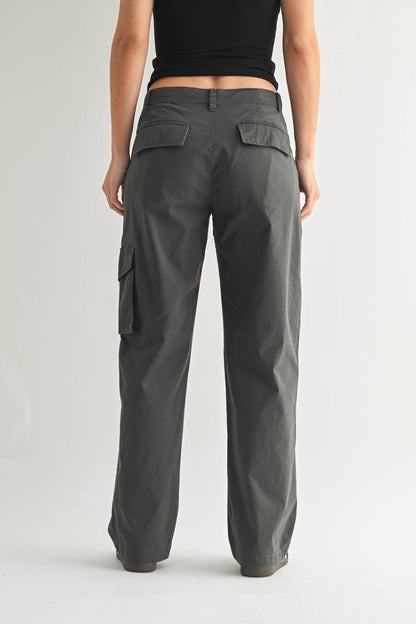 Classic Cotton Cargo Pants: GREY