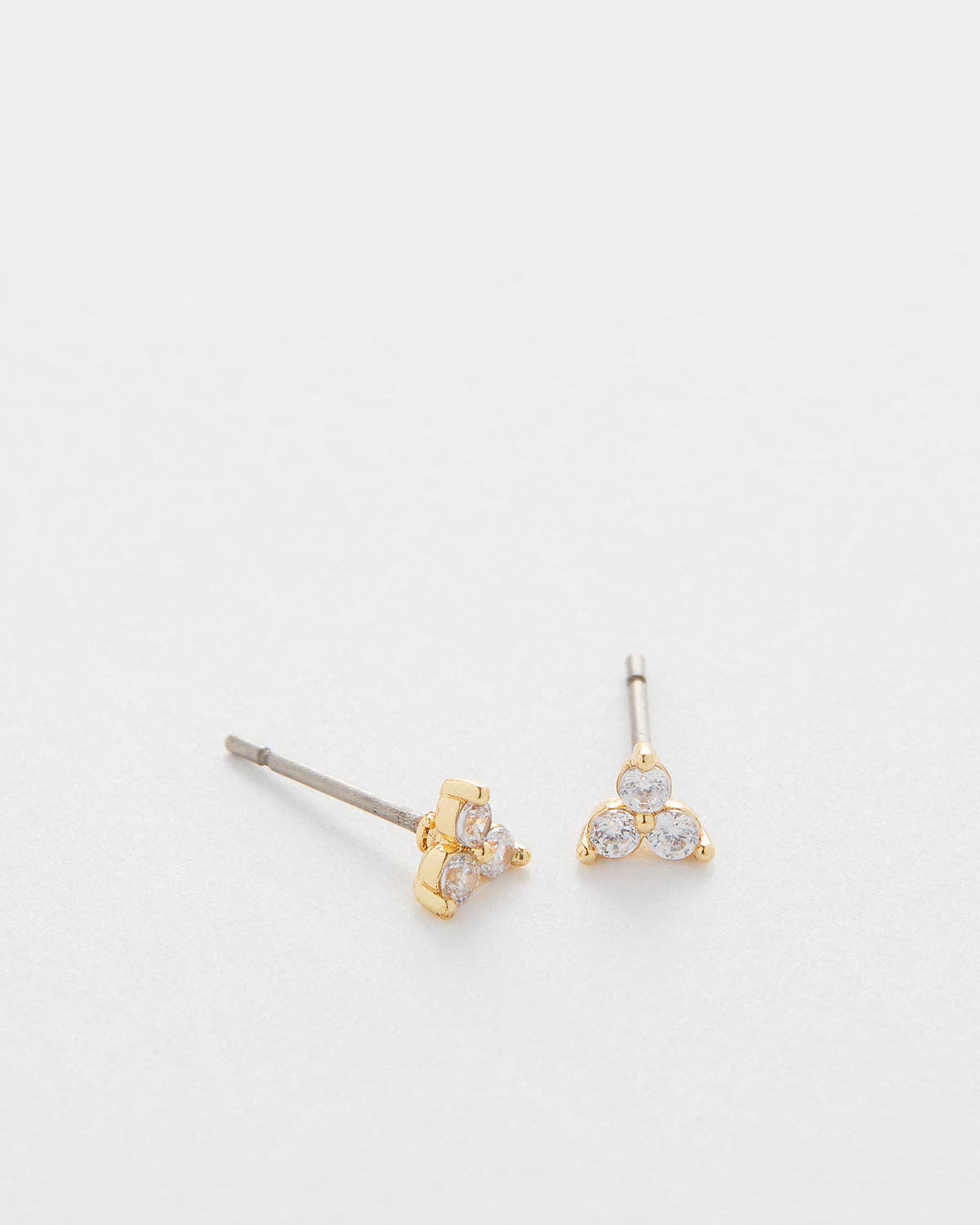 Tribe Dainty Friendship Stud Earrings: 14k Gold