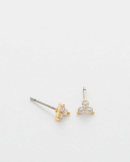 Tribe Dainty Friendship Stud Earrings: 14k Gold