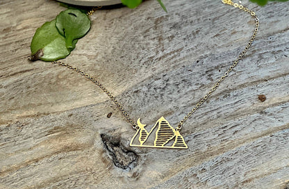 Mountain Nights Necklace: Gold