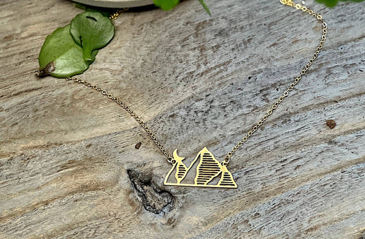 Mountain Nights Necklace: Gold