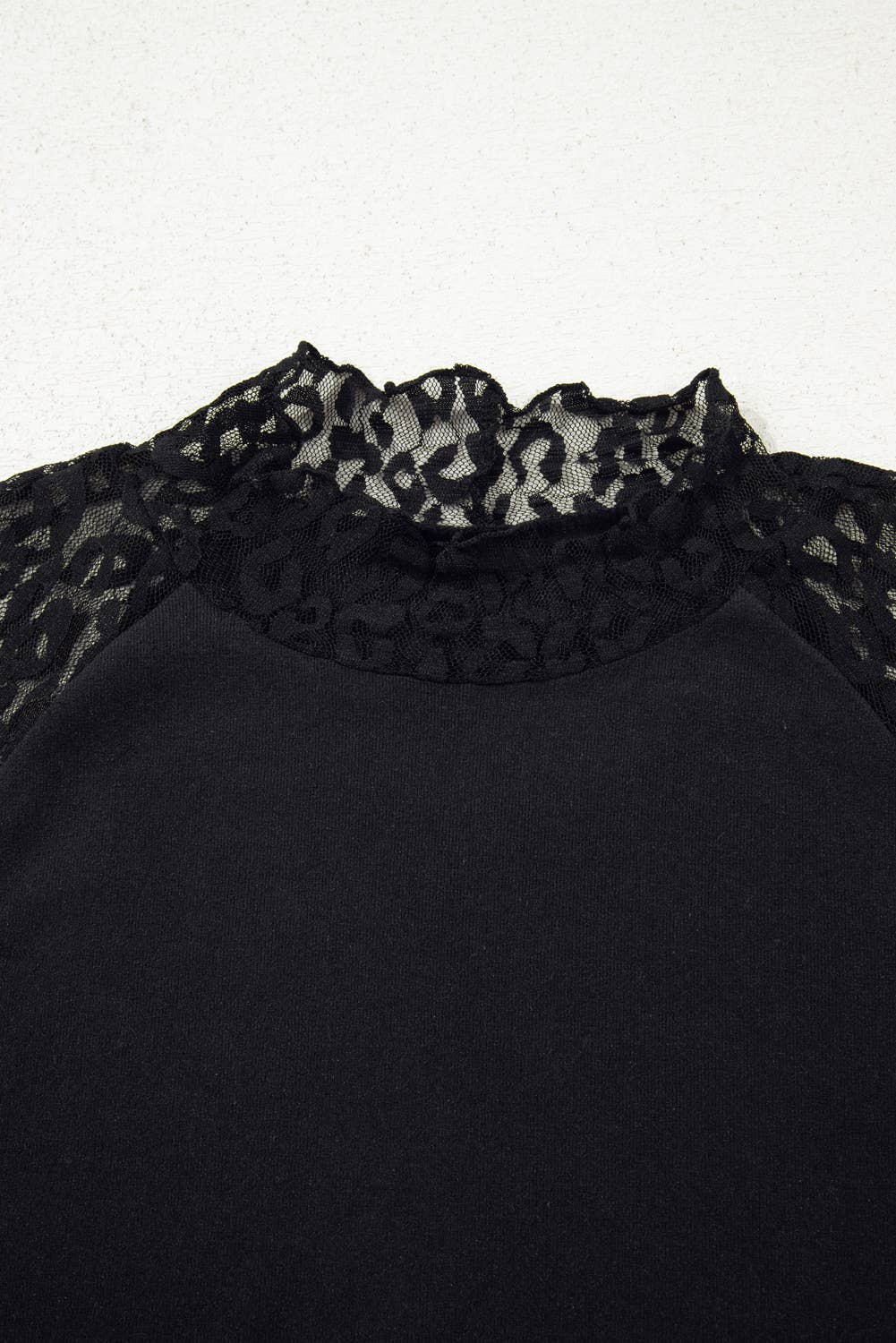 Leopard Patchwork Long Sleeve - Black