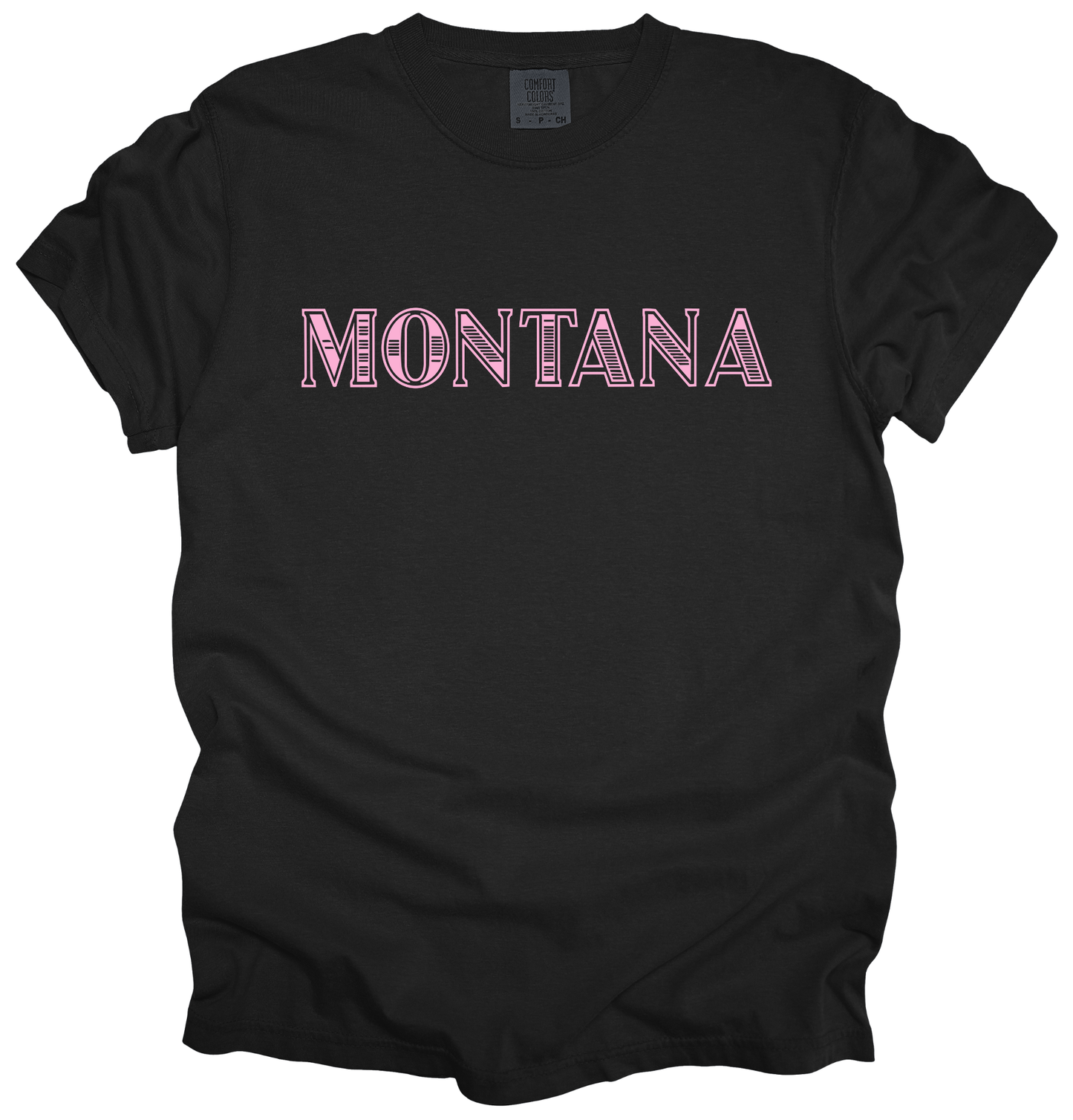 MONTANA MAP OUTLINE Graphic Apparel | Adult Tee