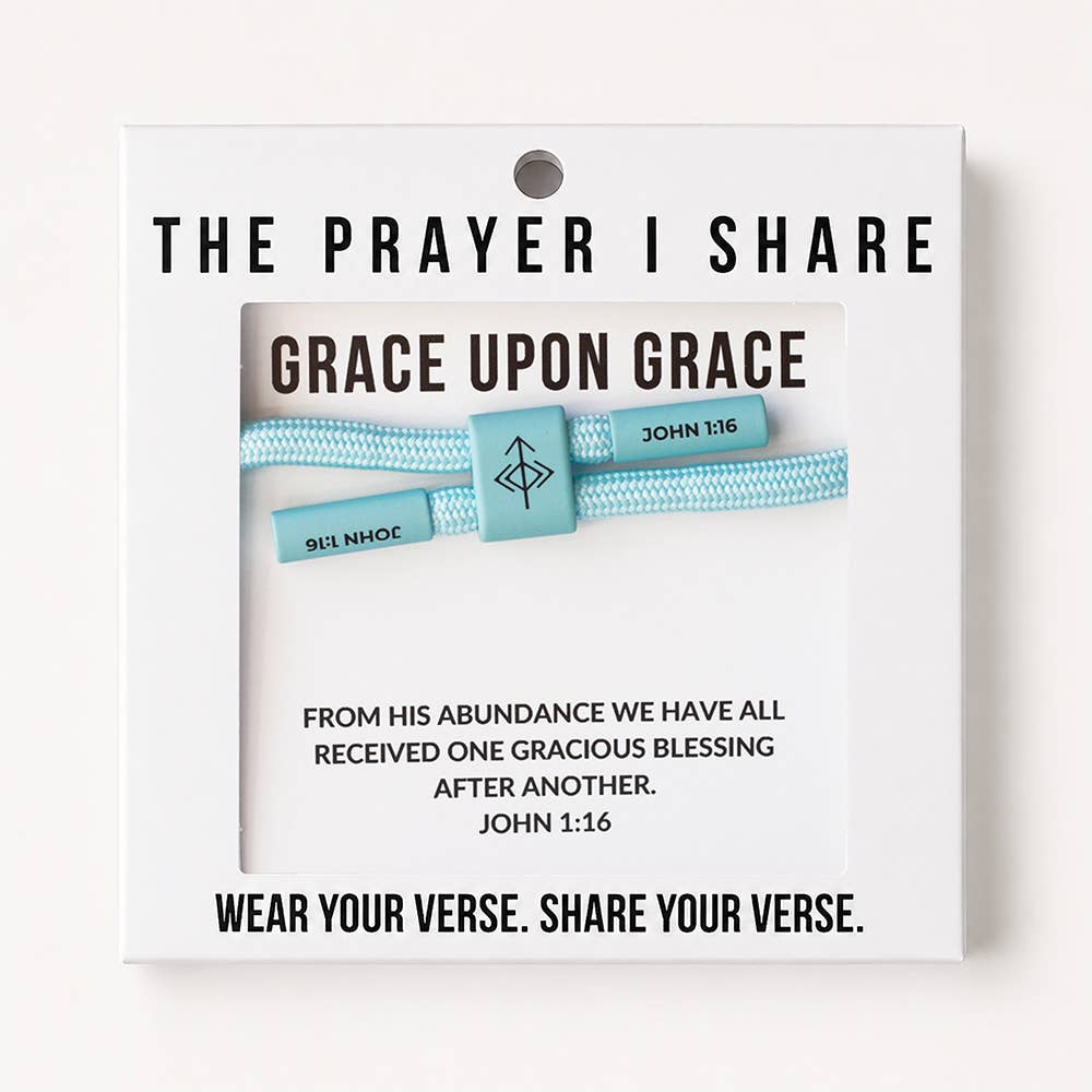 GRACE UPON GRACE Christian Cord Bracelet | Bible Verse Gift
