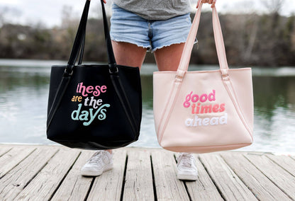 Neoprene Tote - These Are The Days (Black)