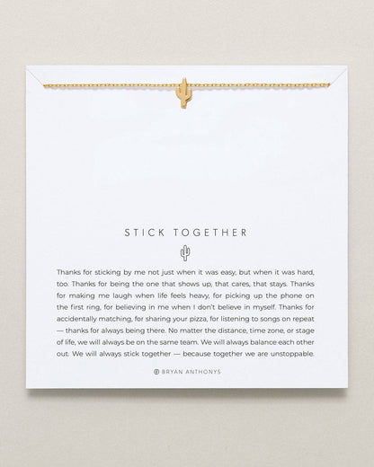 Stick Together Icon Necklace: 14k Gold
