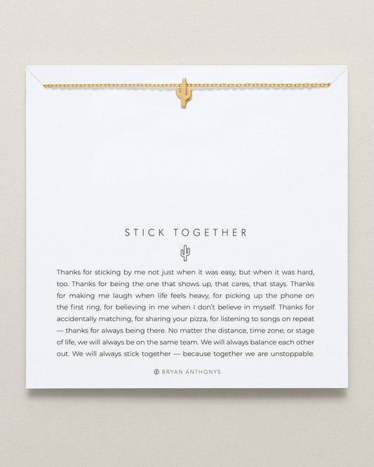 Stick Together Icon Necklace: 14k Gold