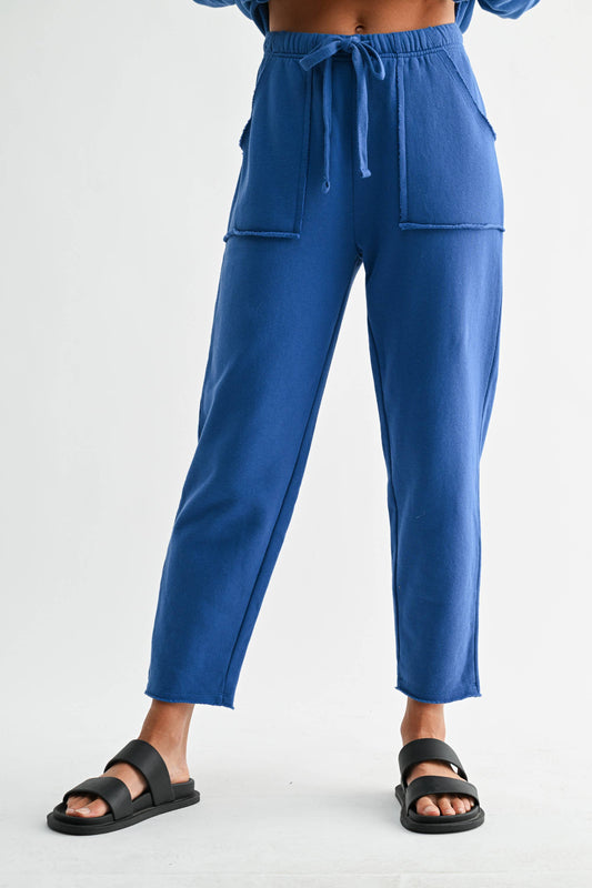 Malibu Essential Tapered Lounge Pants: BLUE