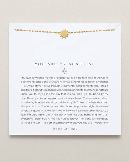 You Are My Sunshine Icon Necklace: 14k Gold