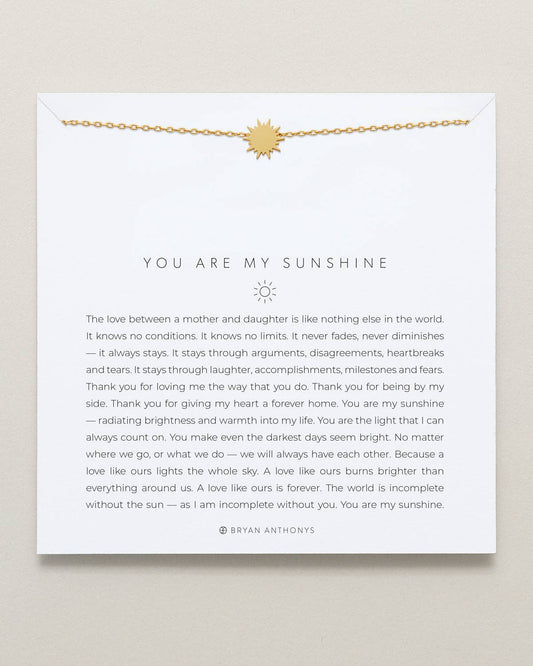 You Are My Sunshine Icon Necklace: 14k Gold