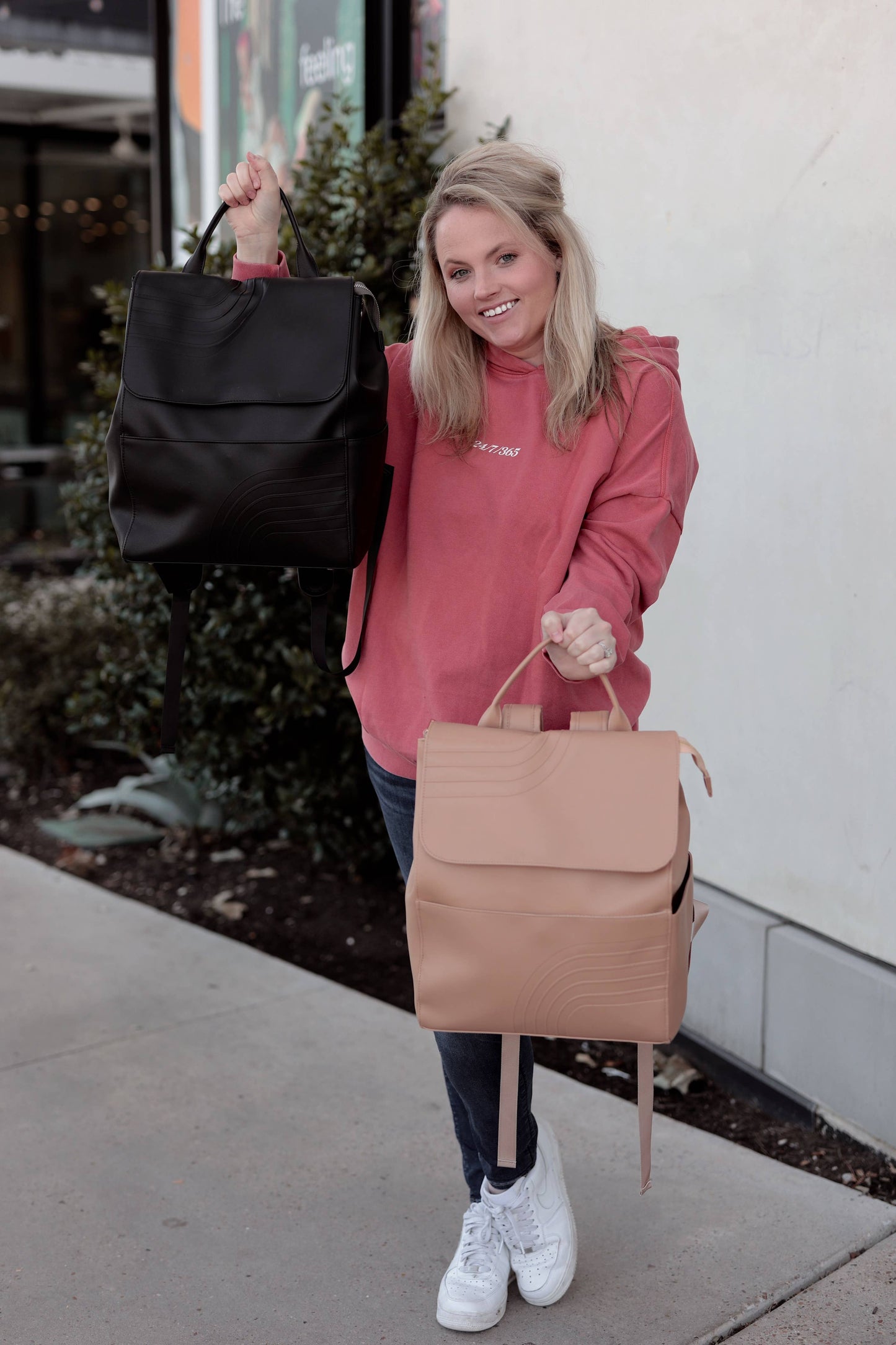 Everything Backpack- Embossed Rainbow (Midnight)