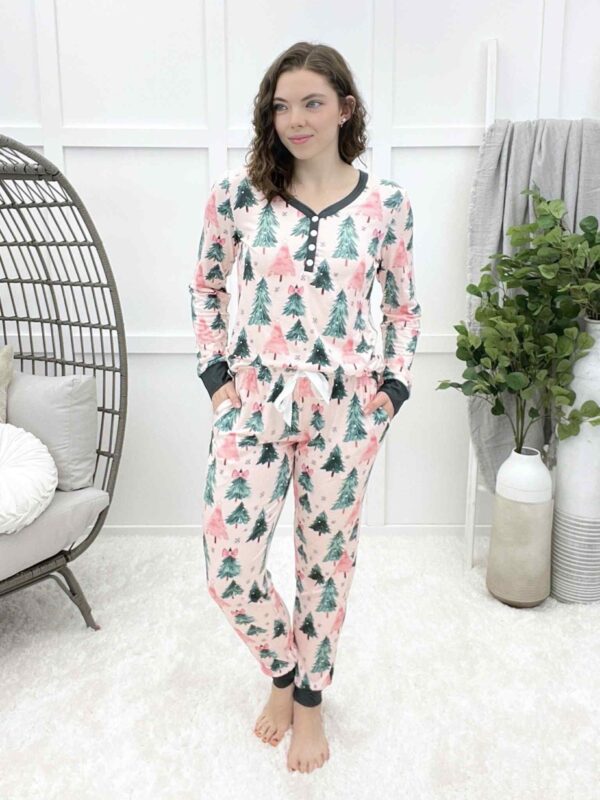 Pink Tree PJ Set